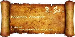 Mantsch Zsombor névjegykártya